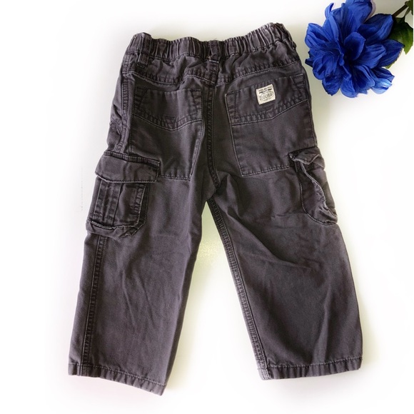 EST. 1989 3T GRAY CARGO PANTS WITH ADJUSTABLE WAIS - Picture 2 of 6